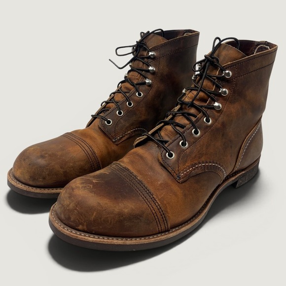 Red Wing Other - Red Wing Mens 12 D Iron Ranger 8085 Copper Rough & Tough Leather Boots Brown CRT